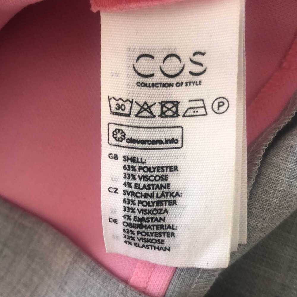 Cos Color-Block Pink & Grey Structure Top - image 5